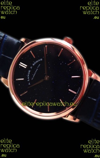 A.Lange Sohne Saxonia Thin Pink Gold Swiss Replica Watch 
