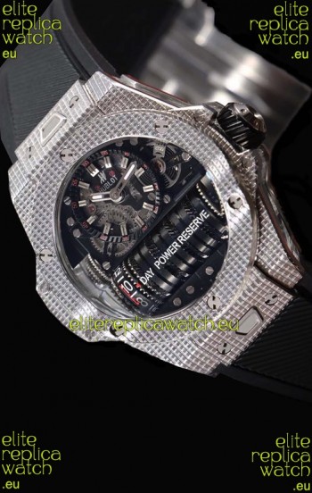 Hublot Big Bang MP-11 Power Reserve 3D Steel Carbon Replica Watch