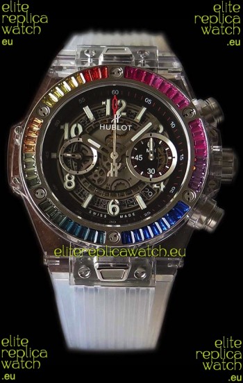 Hublot Big Bang UNICO Sapphire Rainbow Swiss Replica Watch 