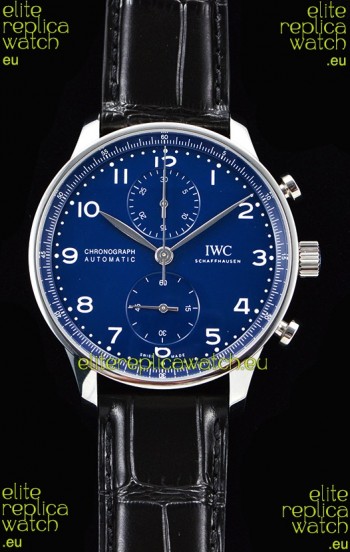 IWC Portuguese Chronograph Blue Dial 1:1 Mirror Swiss Watch 