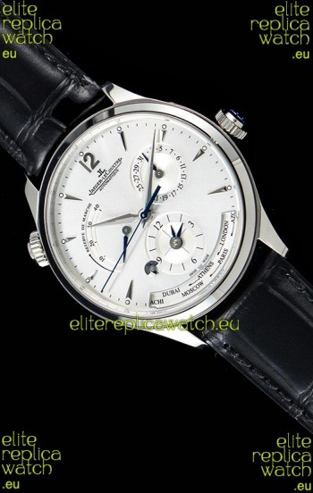 Jaeger LeCoultre Master Geographic Power Reserve 904L Steel Swiss Watch