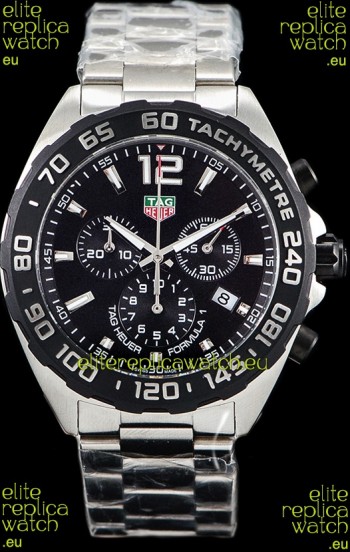 Tag Heuer Formula 1 Chronograph Swiss Quartz Replica Watch Black Dial 