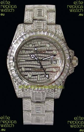 Rolex GMT Masters II Iced out Swiss Replica Watch 