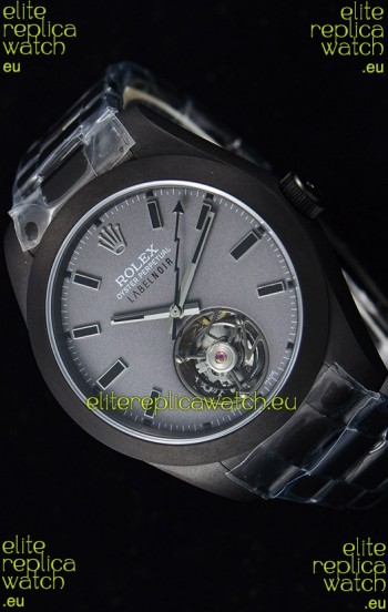Rolex Milgauss LABELNOIR Tourbillon Swiss Replica Watch PVD Coated Case