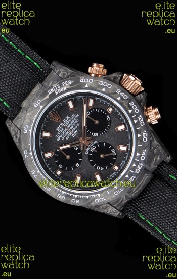 Rolex Daytona DiW Forged Cabon Casing 1:1 Mirror Replica with Nylon Strap 