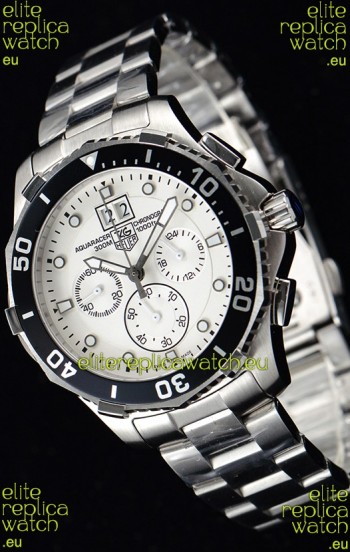 Tag Heuer Aquaracer Chronograph Swiss Quartz White Dial Watch 