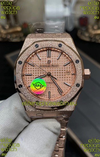 Audemars Piguet Royal Oak 37MM Frosted Casing Watch in 3120 Movement - 1:1 Mirror Replica