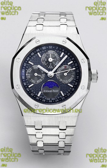 Audemars Piguet Royal Oak Perpetual Calendar Swiss Replica 904L Steel - Navy Blue Dial 