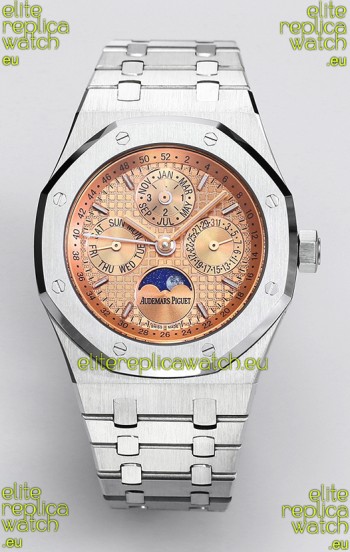 Audemars Piguet Royal Oak Perpetual Calendar Swiss Replica 904L Steel - Champange Dial