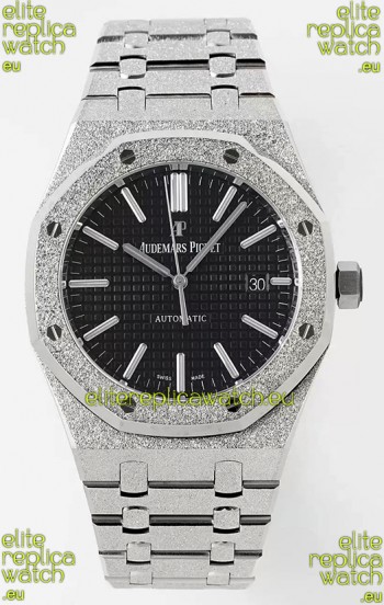 Audemars Piguet Royal Oak 15410BC 41MM Black Dial 904L Steel CALIBRE 3120 Movement 1:1 Mirror Replica