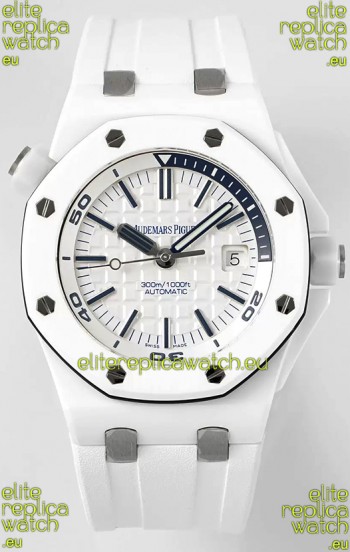 Audemars Piguet Royal Oak Offshore Ceramic 1:1 Ultimate Swiss Replica Watch White Dial Cal.3102 Movement
