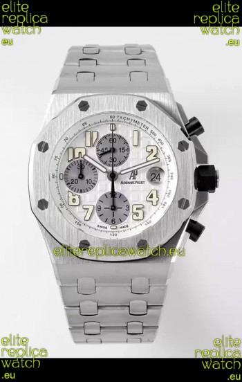 Audemars Piguet Royal Oak Offshore White Dial Chronograph 1:1 Mirror Replica Watch - 904L Steel