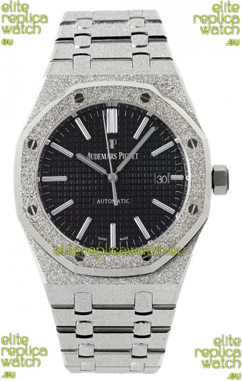 Audemars Piguet Royal Oak Frosted 37MM Self-Winding Black Dial 1:1 Mirror Replica Watch