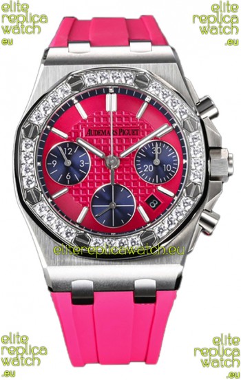 Audemars Piguet Royal Oak Offshore Pink Dial Chronograph 37MM - Swiss Replica Watch 