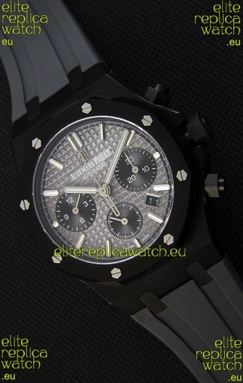 Audemars Piguet Royal Oak Chronograph Slate Grey Dial Rubber Strap PVD Case Swiss Replica Watch 