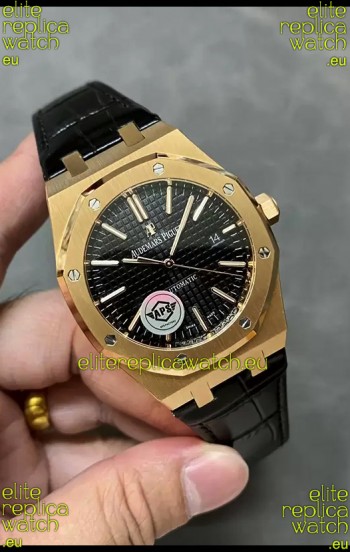 Audemars Piguet Royal Oak 15510 50th Anniversary 41MM Black Dial Rose Gold 41MM 1:1 Mirror Replica