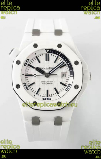 Audemars Piguet Royal Oak Offshore Ceramic 1:1 Ultimate Swiss Replica Watch White Dial Cal.3102 Movement