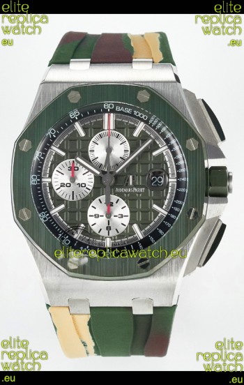 Audemars Piguet Royal Oak Offshore Chronograph Green Dial 1:1 Super Clone Replica Watch - 904L Steel