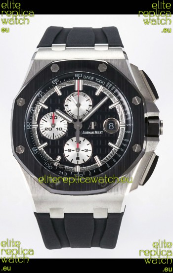 Audemars Piguet Royal Oak Offshore Chronograph Black Dial 1:1 Super Clone Replica Watch - 904L Steel