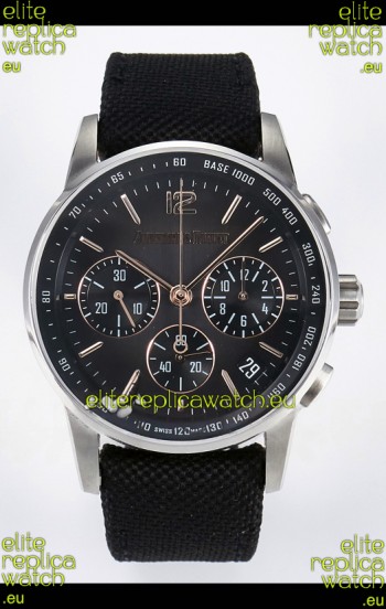 Audemars Piguet CODE 11.59 Chronograph Swiss Replica Watch in 904L Steel Grey Dial Gold Hands