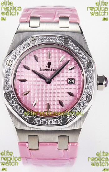 Audemars Piguet Royal Oak 33MM 904L Steel Quartz Pink Dial Swiss Replica Watch 