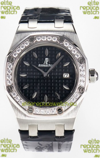 Audemars Piguet Royal Oak 33MM 904L Steel Quartz Black Dial Swiss Replica Watch