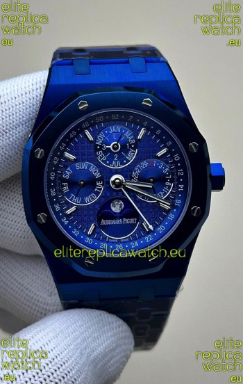 Audemars Piguet Royal Oak Perpetual Calendar Super Clone Blue Ceramic Replica Watch
