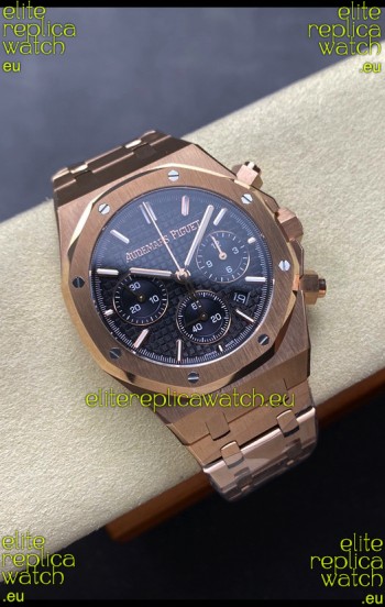 Audemars Piguet Royal Oak 50th Anniversary Super Clone - Rose Gold Casing Blue Dial in 41MM