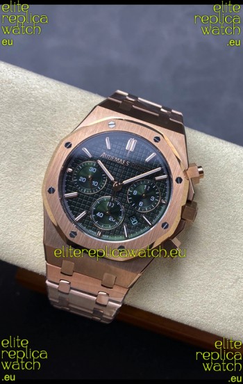 Audemars Piguet Royal Oak 50th Anniversary Super Clone - Rose Gold Casing Green Dial in 41MM