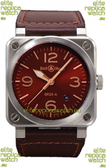 Bell and Ross BR03-A Golden Heritage Edition 904L Swiss Replica Watch 