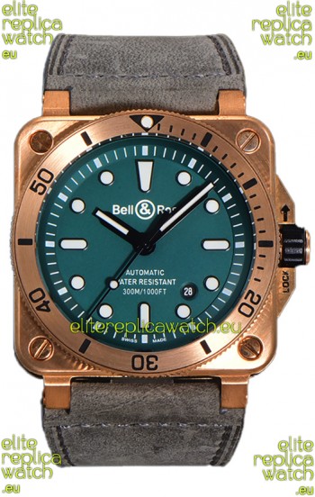Bell & Ross BR03-92 Diver Green Dial Bronze Casing Swiss Replica Watch 1:1 Mirror Replica