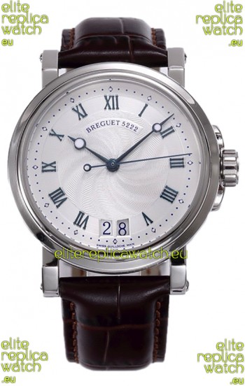 Breguet Marine Automatic Big Date 5817 Stainless Steel Watch with in White Dial 