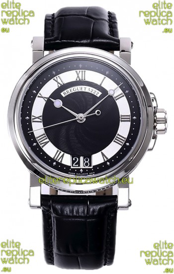Breguet Marine Automatic Big Date 5817 Stainless Steel Watch with in Black Dial 