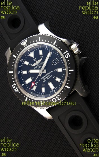 Breitling SuperOcean 44 Special Steel Swiss Replica Watch with Rubber Strap
