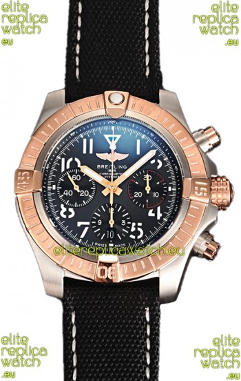Breitling Avenger Chronograph 45 Two Tone Black Dial 1:1 Mirror Swiss Replica Watch 