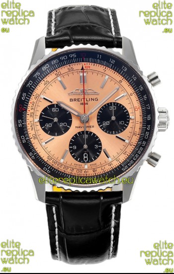 Breitling Navitimer B01 Chronograph 43 Copper Dial - 904L Steel Casing 1:1 Mirror Swiss Replica