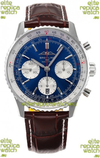 Breitling Navitimer B01 Chronograph 43 Blue Dial - 904L Steel Casing 1:1 Mirror Swiss Replica