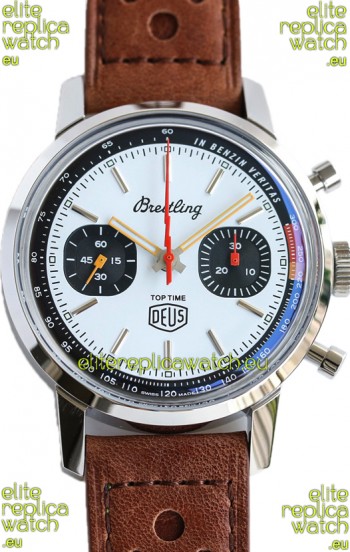 Breitling Top Time B01 Deus Edition Leather Strap 1:1 Mirror Swiss Replica Watch 