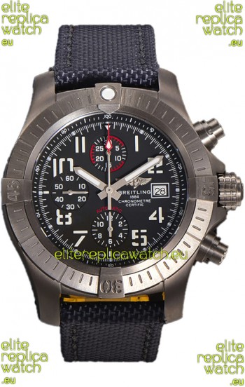 Breitling Avenger Bandit Black Dial Titanium Casing 1:1 Mirror Swiss Replica Watch 