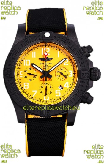 Breitling Avenger Hurricane Chronograph Yellow Dial 1:1 Mirror Swiss Replica Watch 