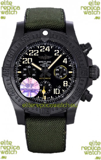 Breitling Avenger Hurricane Chronograph Black Dial Khaki Nylon - DLC Coating Swiss Replica Watch