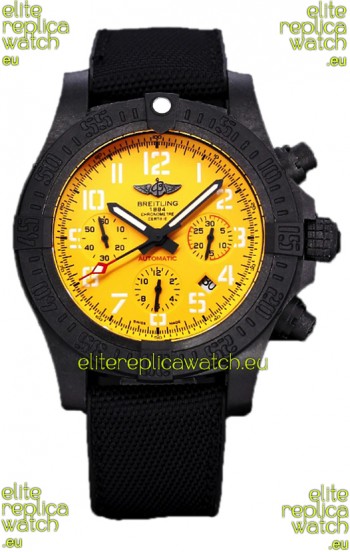 Breitling Avenger Hurricane Chronograph Yellow Dial 1:1 Mirror Swiss Replica Watch 
