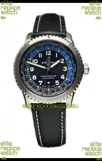 Breitling Navitimer Aviator 8 B35 Unitime Automatic 43 Black Dial 1:1 Mirror Swiss Replica Watch 