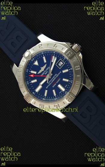 Breitling Avenger II GMT Swiss 1:1 Mirror Replica Watch in Blue Dial 