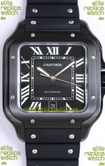 Santos De Cartier DLC Coated Casing 1:1 Mirror Swiss Replica Watch 40MM