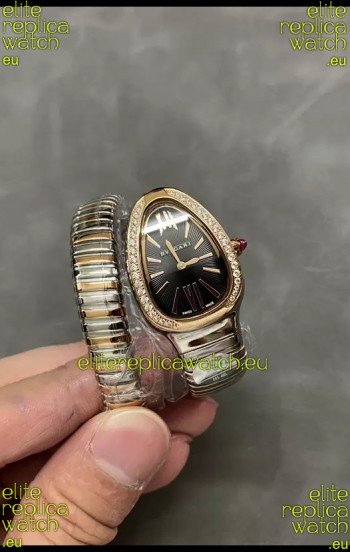 Bvlgari Serpenti Edition Two Tone Casing Diamonds Bezel Watch in 1:1 Mirror Quality