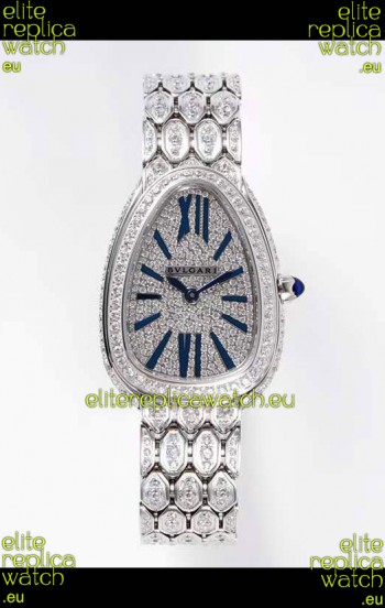 Bvlgari Serpenti Seduttori Edition Watch in Diamonds Steel Casing - 1:1 Mirror Replica