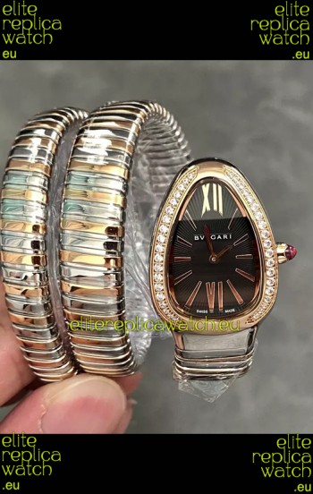 Bvlgari Serpenti Tubogas Double Spiral Two Tone Super Clone Replica Watch