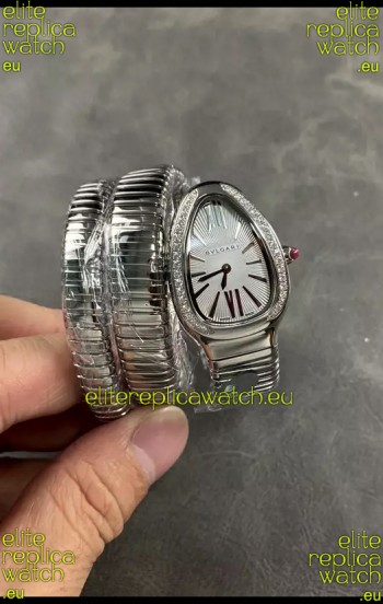Bvlgari Serpenti Tubogas Double Spiral Stainless Steel Super Clone Replica Watch