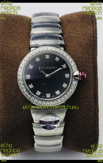 Bvlgari LVCEA Edition Watch in Stainless Steel Black Dial - 1:1 Mirror Replica